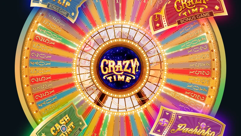 Crazy Time Live Game Show: 4 Bonus Games and Multipliers